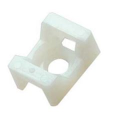 Adhesive Backed/Center Screw Cable Tie Mount #8 White
