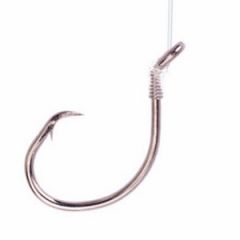 Eagle Claw Circle Sea Snelled Striped Bass Hook, 1/0, 5 Pack