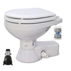 Quiet Flush Compact Toilet with Pump, 12v