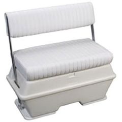 Cooler/Livewell Seat White 30" x 17" x 34 1/2" 50 qt