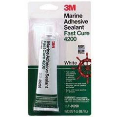 4200 Adhesive Sealant Fast Cure White Tube 3 oz