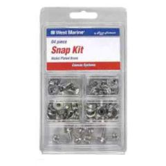 64 Piece Canvas Snap Kit Nickle Plated Brass