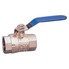 Ball Valve Nickel Plated Brass w/Stainless Steel Handle 1/1/2"