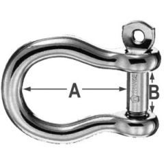 Bow Shackle w/Self Locking Pin 316 Stainless Steel 5 mm