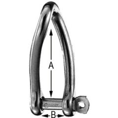 Bow Shackle w/Captive Pin 316 Stainless Steel 6 mm